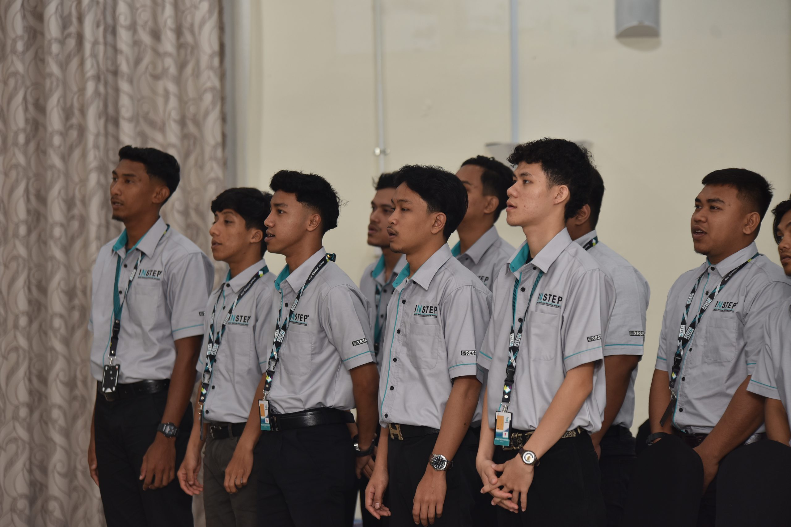 Students attending the opening ceremony programme.